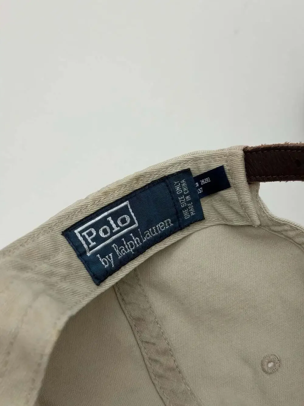 Vintage Polo Ralph Lauren Classic Adjustable Leather Strap Hat